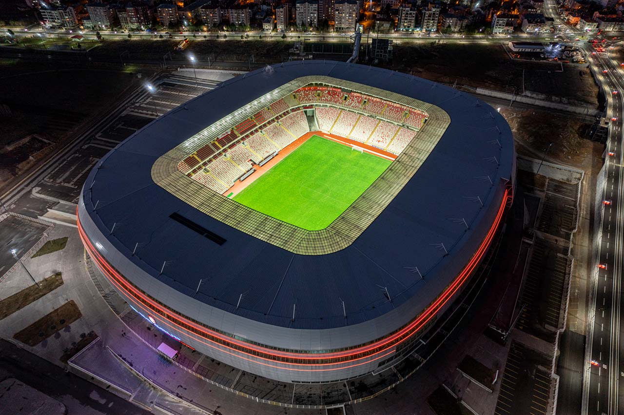 sivasspor stadyumu dış aydınlatma